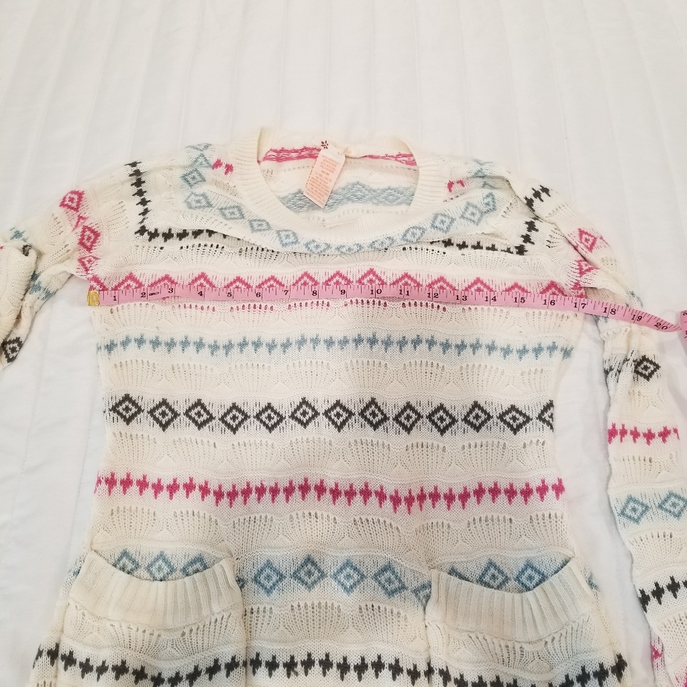 Tulle knit cardigan pull over vintage style sweater